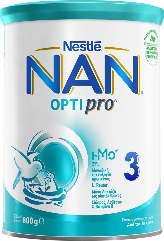 Nestle Nan Optipro 3 Ρόφημα Γάλακτος σε Σκόνη από τον 1ο Χρόνο 800gr