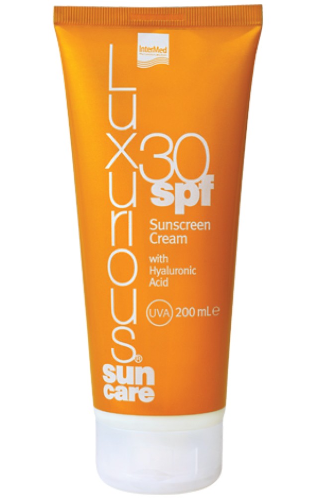 INTERMED Luxurious Sun Care Body Sunscreen Cream with Hyaluronic Acid SPF30 200ml