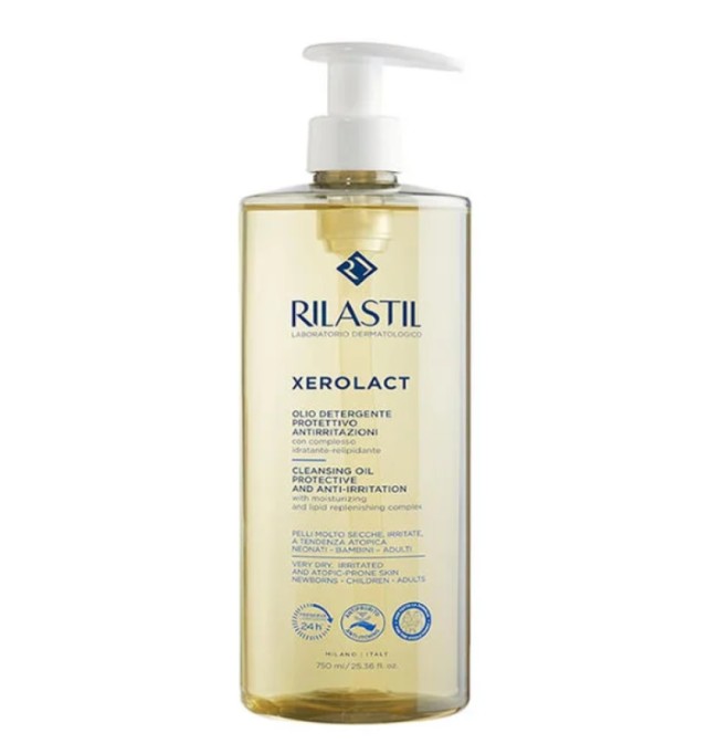 Rilastil Xerolact Cleansing Oil Ελαιώδες Καθαριστικό για Επιδερμίδες με Τάση Ατοπίας 1000ml