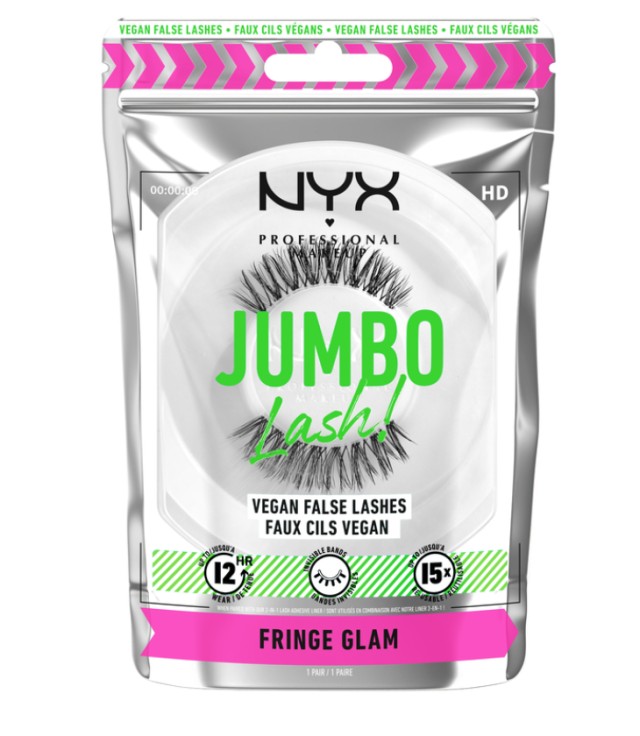 Nyx Professional Makeup Jumbo Lash!Fringe Glam Vegan False Lashes 1pair