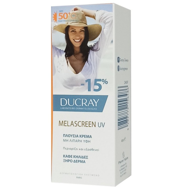 Ducray Melascreen UV Rich Cream SPF50+ 40ml Προσφορά -15%