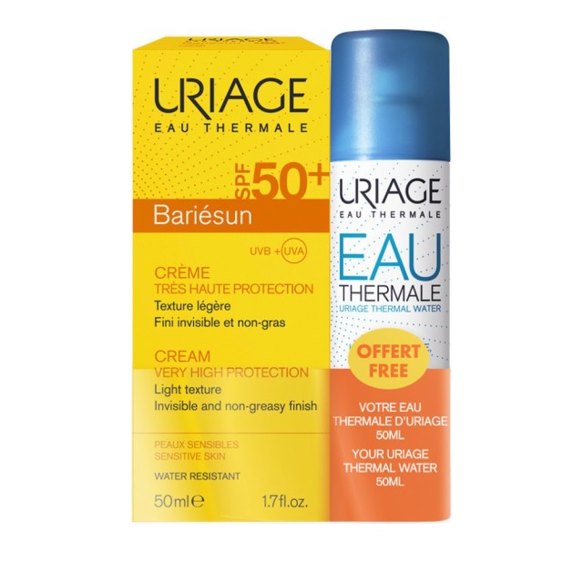 Uriage Set Bariesun Creme SPF50+ 50ml & ΔΩΡΟ Eau Thermale Water Spray 50ml