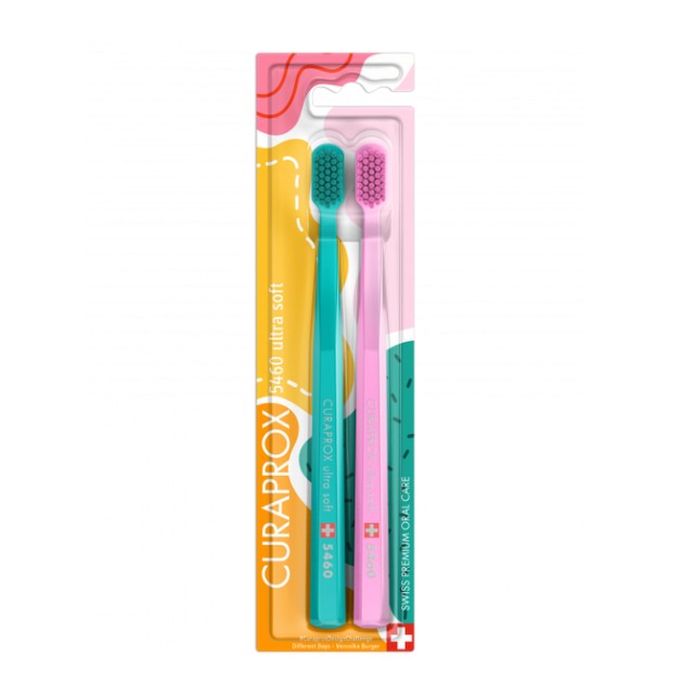 Curaprox CS 5460 Ultra Soft Duo Different Days Edition Οδοντόβουρτσα 2τμχ