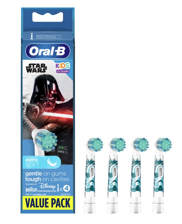 Oral-B Ανταλλακτικές Κεφαλές Star Wars Extra Soft 4τμχ