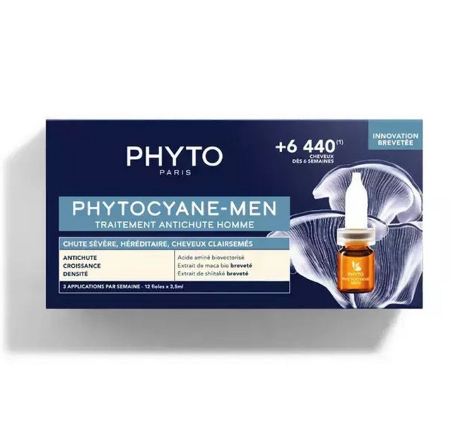 Phyto Phytocyane Anti-Hair Loss Treatment for Men 12 φυαλίδια x 3,5ml