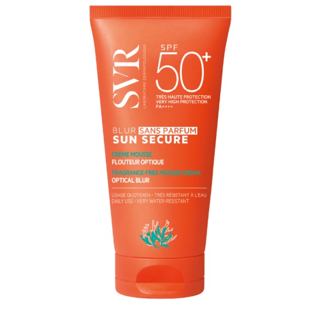SVR Sun Secure Blur Tinted SPF50+ Αντιηλιακή Κρέμα Προσώπου με Ματ Αποτέλεσμα & Χρώμα 50ml