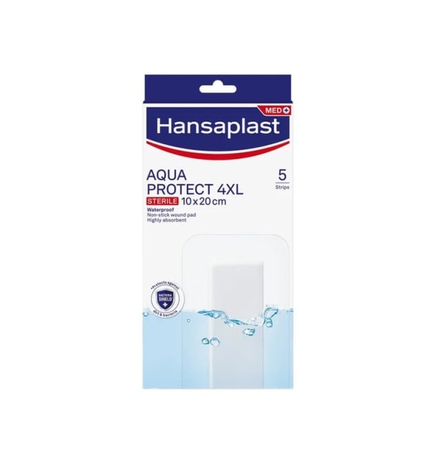 Hansaplast Aqua Protect 4XL Aδιάβροχα Επιθέματα 10x20cm 5τμχ