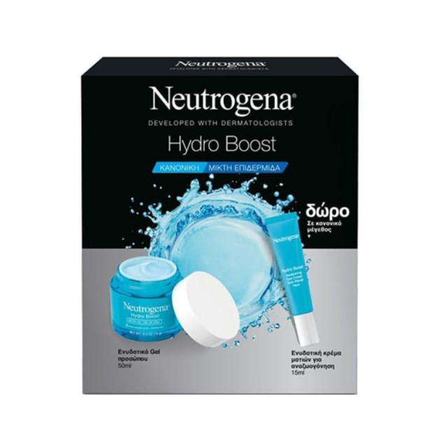 Neutrogena Set Hydro Boost Ενυδατικό Gel Προσώπου για Κανονικές - μικτές Επιδερμίδες 50ml + Δώρο Neutrogena Hydro Boost Ενυδατική Κρέμα Ματιών 15ml
