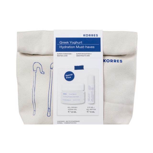 Korres Set Greek Yoghurt Hydration Must-haves με Greek Yoghurt Ενυδατική Κρέμα-Gel με Προβιοτικά 40ml + Greek Yoghurt Ενυδατικό Gel Ματιών Κατά των Μαύρων Κύκλων 15ml