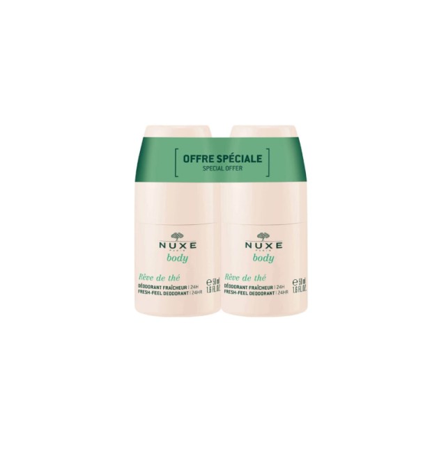 Nuxe Set Body Reve de The Fresh-Feel Deodorant Roll-On 24h Γυναικείο Αποσμητικό 2x50ml