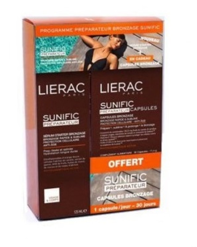 Lierac Sunific Serum Starter Bronzage 125ml + Lierac Sunific 30 Caps Bronzage