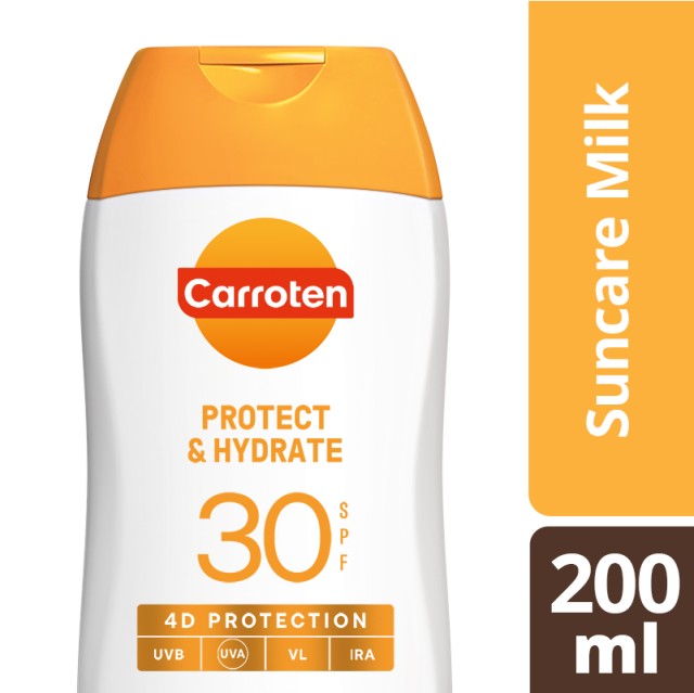 Carroten Protect & Hydrate Αντηλιακό Γαλάκτωμα SPF30 200ml