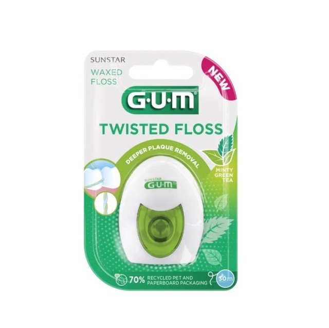 Gum 3500 Twisted Floss Waxed Floss Oδοντικό Nήμα 1τμχ