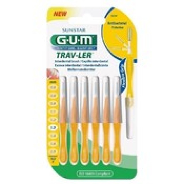 GUM 1514 ΜΕΣΟΔΟΝΤΙΑ TRAV-LER Tapered 1,3mm x6