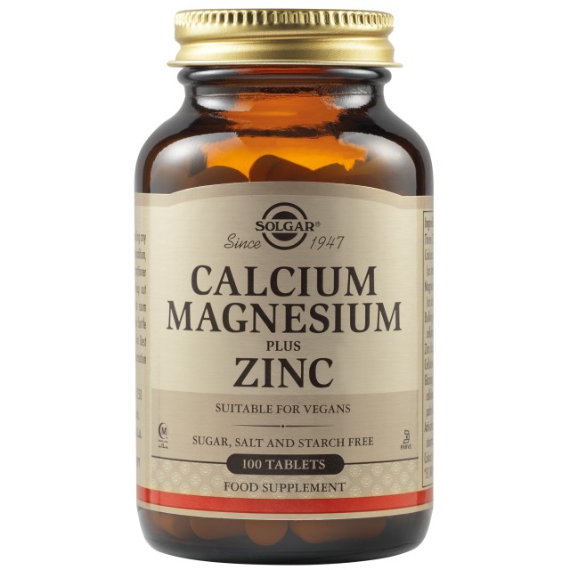 Solgar Calcium Magnesium Plus Zinc 100Tablets