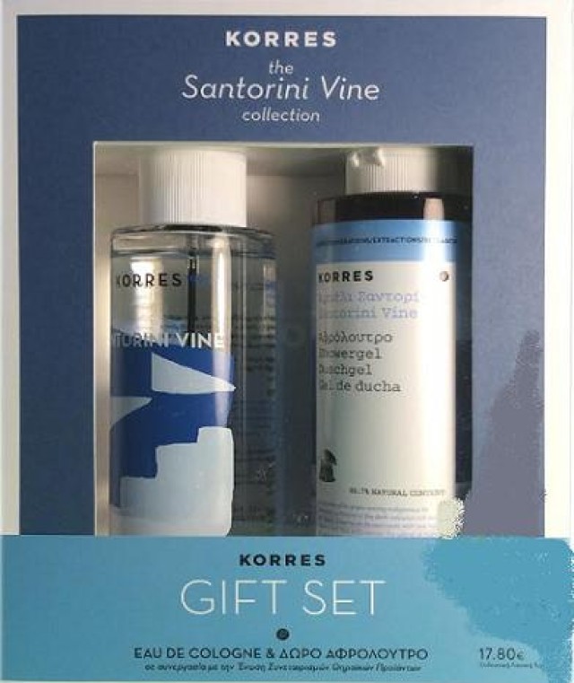 KORRES GIFT SET THE SANTORINI VINE COLLECTION Eau de Cologne 100ml & Αφρόλουτρο 250ml