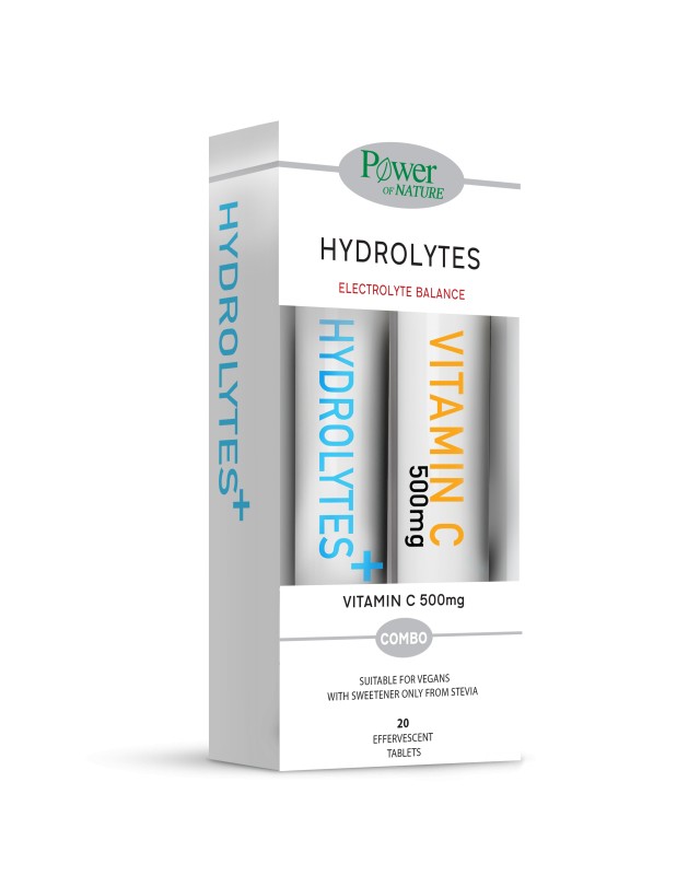 Power Health Hydrolytes Lemon Flavored Dietary Supplement 20tabs + Vitamin C Gift 500mg 20tabs