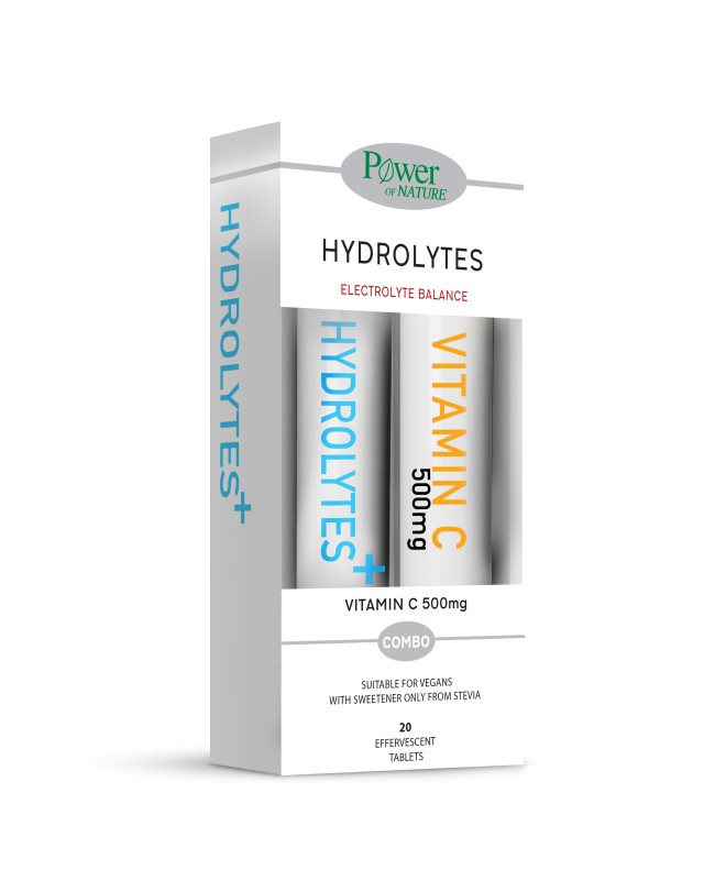 Power Health Hydrolytes Συμπλήρωμα Διατροφής με Γεύση Λεμόνι 20tabs + Δώρο Vitamin C 500mg 20tabs