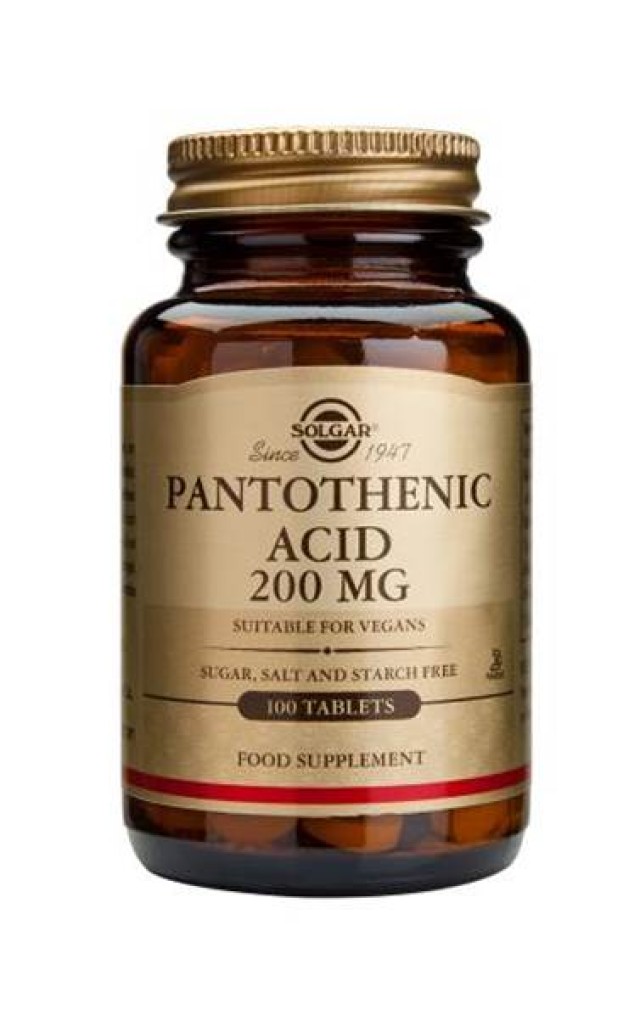 SOLGAR PANTOTHENIC ACID 200MG 100TAB