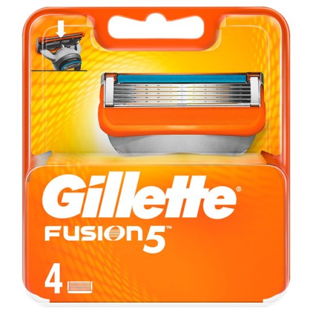 Gillette Fusion 5 Ανταλλακτικά Ξυριστικής Μηχανής 4τμχ