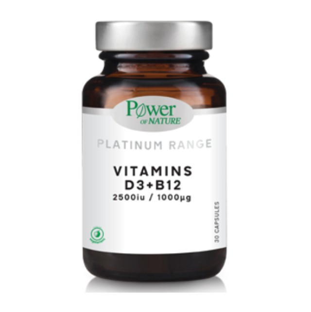 Power Health Platinum Range Vitamins D3 + B12 2500iu/1000mg 30caps