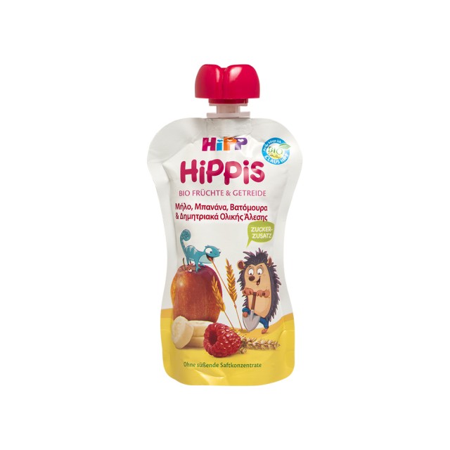 Hipp Hippis Μήλο, Μπανάνα, Βατόμουρα & Δημητριακά Ολικής Άλεσης 100gr