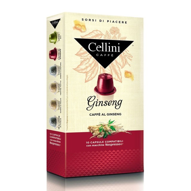 Cellini Καφές Ginseng (Συμβατές με Nespresso) 10caps
