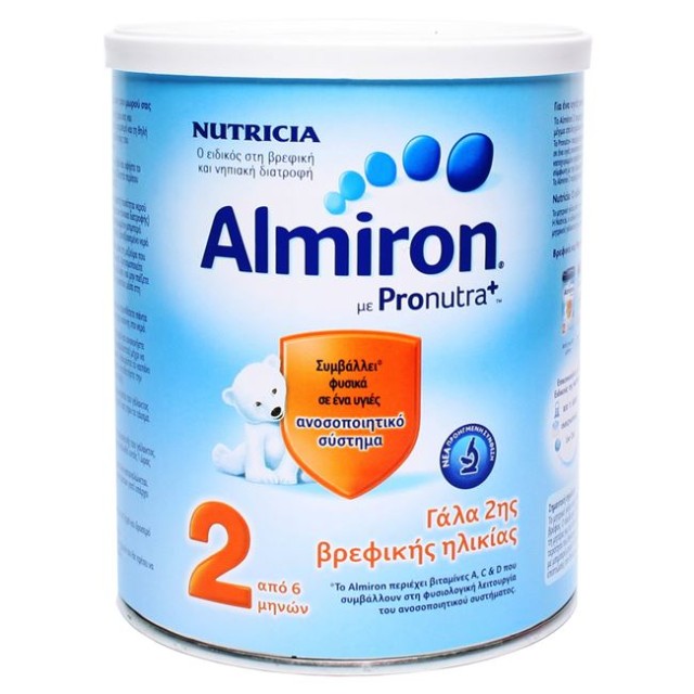 Nutricia Almiron 2, Γάλα 2ης βρεφικής ηλικίας για υγιή βρέφη από 6 μηνών, 400gr