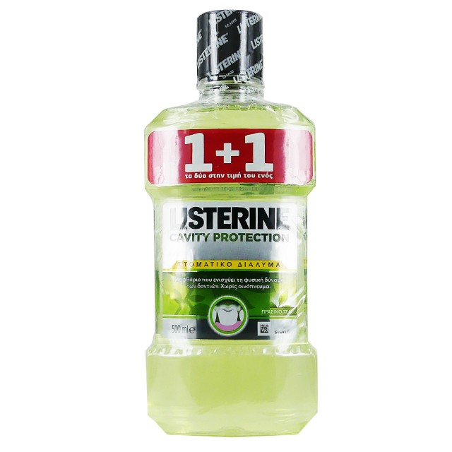 Listerine Cavity Protection με Πράσινο Τσάι 500ml 1+1 Δώρο
