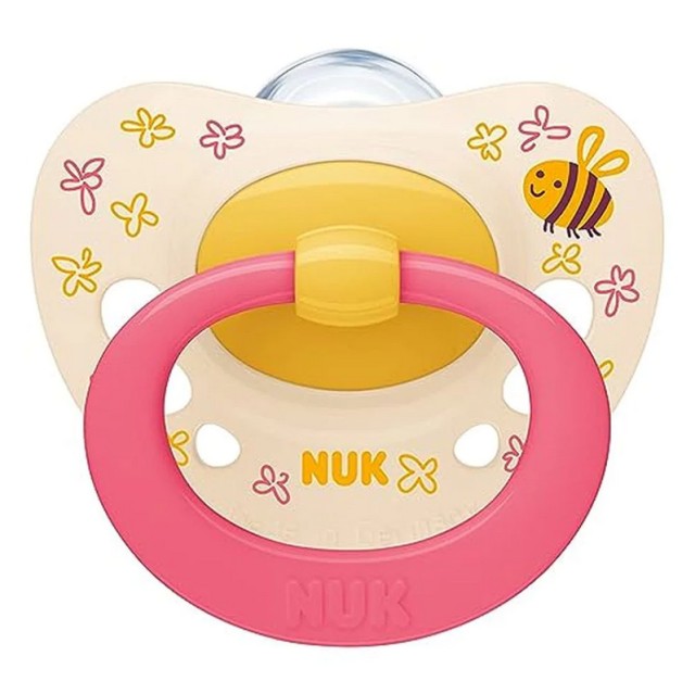 Nuk Signature Πιπίλα Σιλικόνης με Θήκη Μέλισσες 6-18m 1τμχ