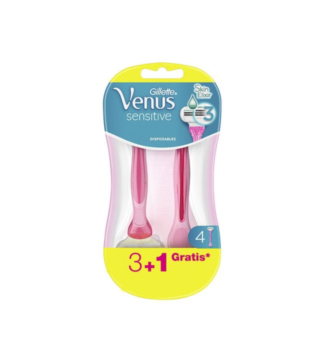 Gillette Venus Sensitive Ξυριστικές Μηχανές Μιας Χρήσης 3+1τμχ