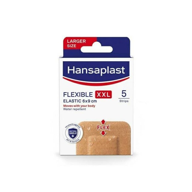 Hansaplast Flexible XXL Strips Ελαστικά Επιθέματα 6x9cm 5τμχ