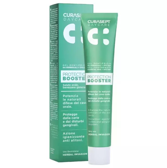Curasept Daycare Protection Booster Gel Toothpaste Οδοντόκρεμα Herbal Invasion 75ml