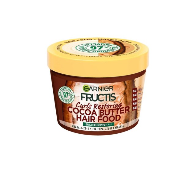 Garnier Fructis Hair Food Cocoa Butter Mask Μάσκα Μαλλιών 3σε1 390ml
