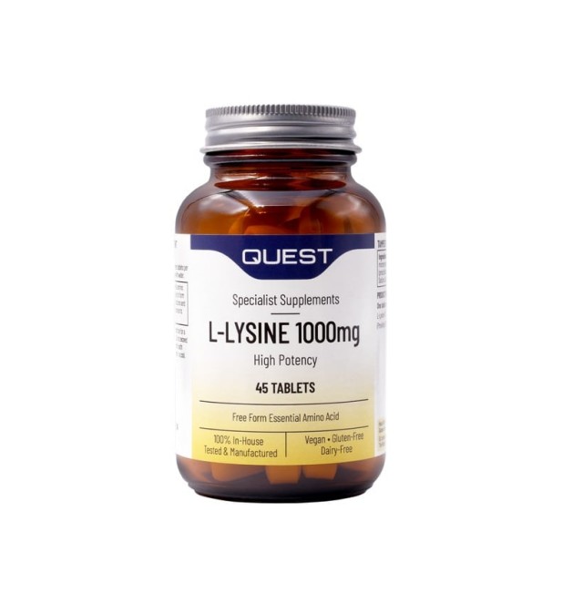 Quest L-Lysine 1000mg Υψηλής Περιεκτικότητας Λυσίνη 45tabs