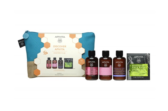 Apivita Set Discover Τονωτικό Σαμπουάν για Γυναίκες 75ml + Απλό Gel Καθαρισμού για την Ευαίσθητη Περιοχή 75ml + Αφρός Καθαρισμού Προσώπο Μάτια 75ml + Express Beauty Φραγκόσυκο 2x8ml