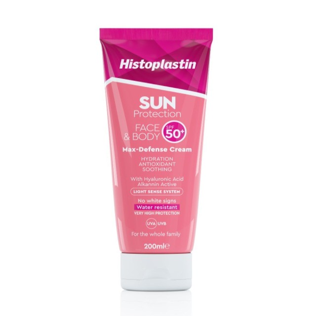 Histoplastin Sun Protection Max-Defense Cream Face & Body SPF50+ 200ml