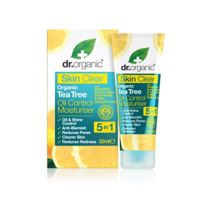 DR.ORGANIC Skin Clear Organic Tea Tree Oil Control Moisturiser 50ml