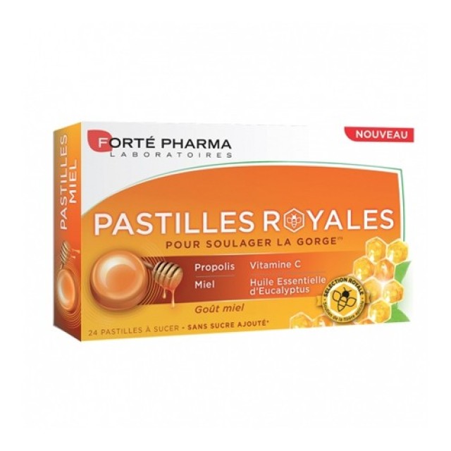 Forte Pharma Pastiles Royales με Πρόπολη για τον Πονόλαιμο με Γεύση Μέλι 24τμχ