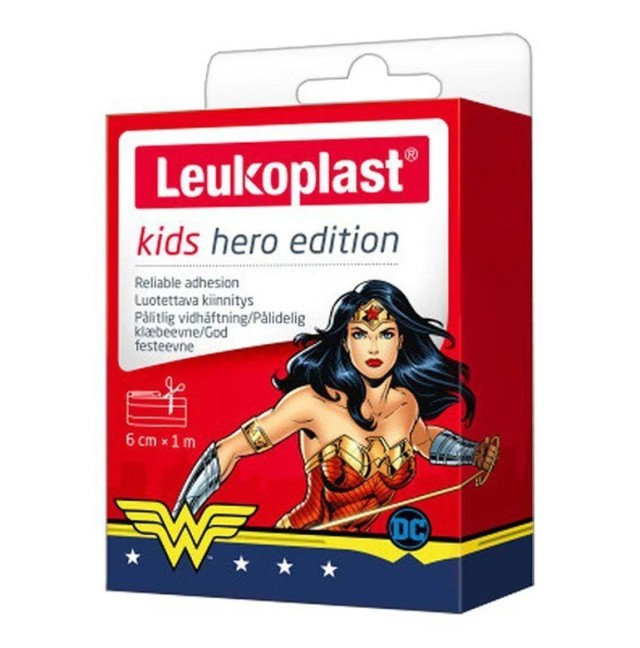 Leukoplast Kids Hero Edition Wonderwoman Παιδικό Επίθεμα (6cm x 1m) 1τμχ