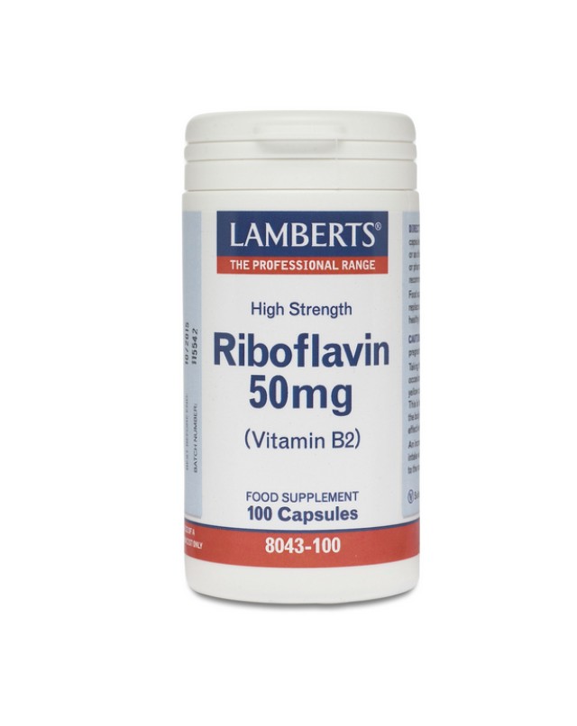 LAMBERTS RIBOFLAVIN (VIT.B2 50mg) 100caps