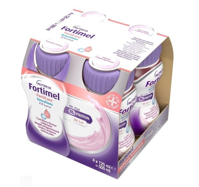 Nutricia Fortimel Forticare Sensations Cool Barry flavour 4x125ml