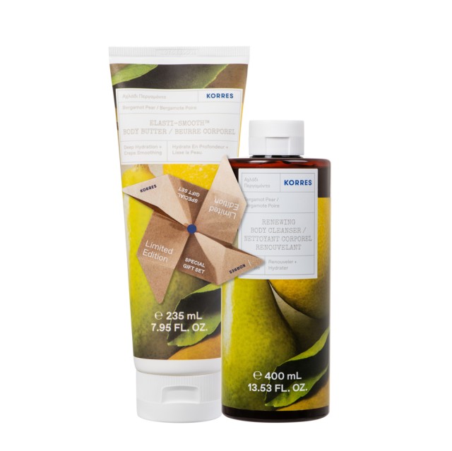 Korres Set Elasti Smooth Body Butter Αχλάδι Περγαμόντο 235ml + Renewing Body Cleanser Ενυδατικό Αφρόλουτρο Αχλάδι Περγαμόντο 400ml