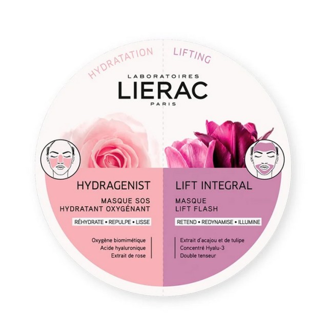 Lierac Duo Masks Hydragenist Masque SOS Hydratant Oxygenant & Lift Integral Masque Lift Flash 2x6ml