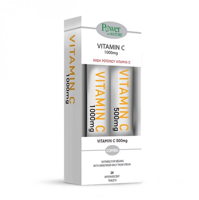Power Health Vitamin C 1000mg με Γλυκαντικό από Στέβια 20eff.tabs + Δώρο Vitamin C 500mg 20eff.tabs