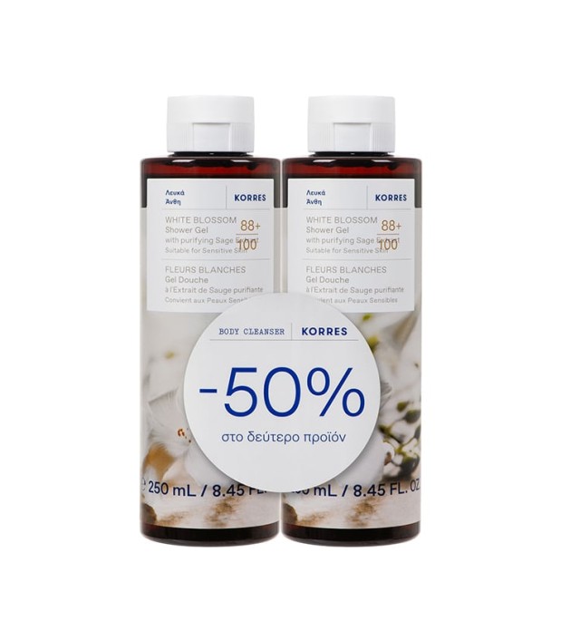 Korres Set Λευκά Άνθη Αφρόλουτρα 250ml +250ml