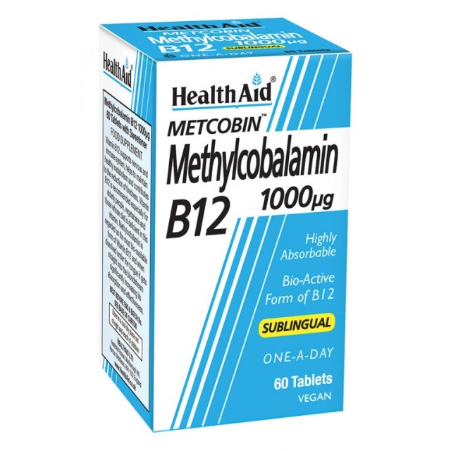 HealthAid Metcobin Methylcobalamin B12 1000mg 60Tabs
