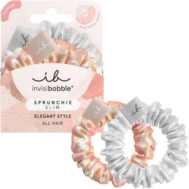 Invisibobble Sprunchie Slim Bella Chrome Λαστιχάκι Μαλλιών 2τμχ