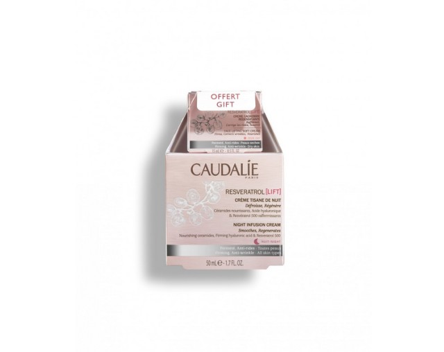 Caudalie Resveratrol Night Infusion Cream 50ml + Δώρο Resveratrol Face Lifting Soft Cream 15ml