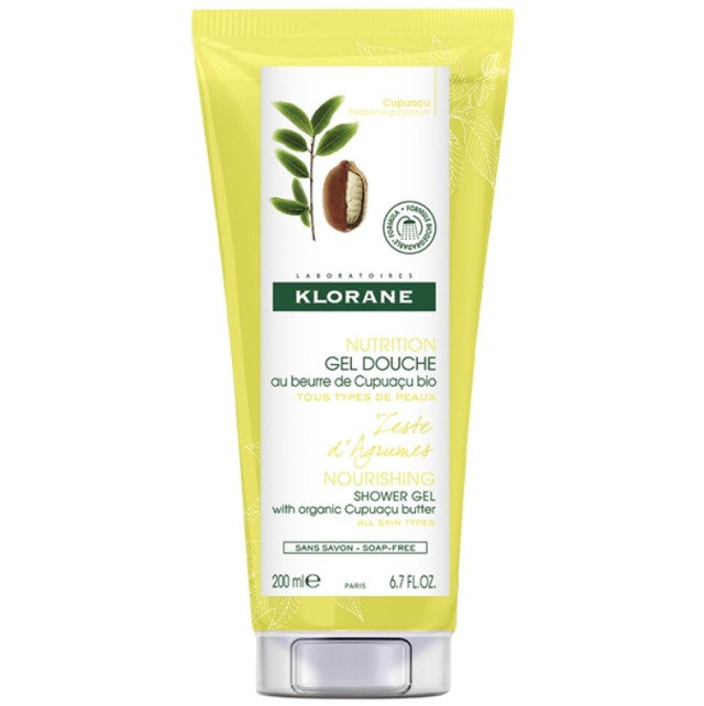 Klorane Nutrition Gel Douche Cupuacu Zeste D'Agrumes 200ml